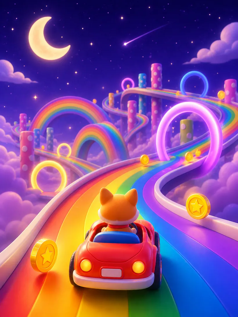 Rainbow Ride game world preview